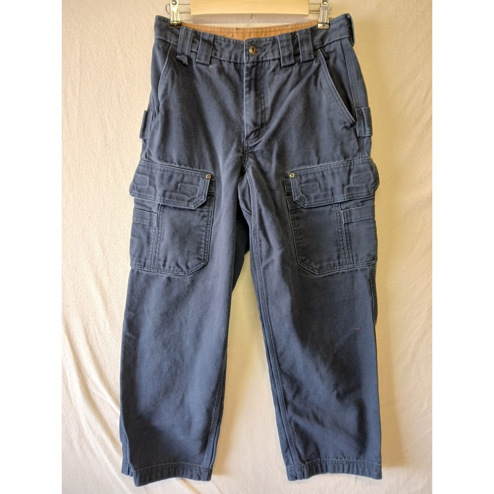Duluth trading cargo work pants size 30x30 navy mens